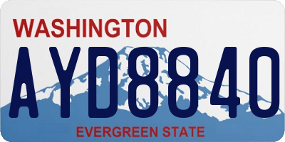 WA license plate AYD8840