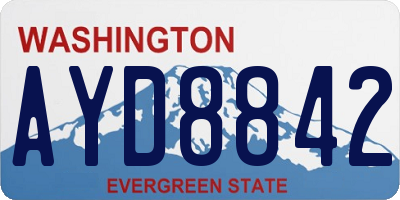 WA license plate AYD8842