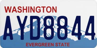 WA license plate AYD8844