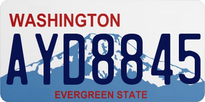 WA license plate AYD8845