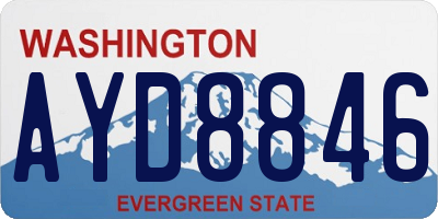 WA license plate AYD8846