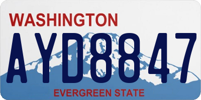 WA license plate AYD8847