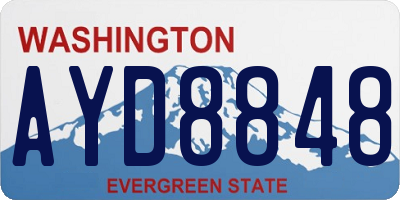 WA license plate AYD8848