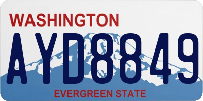 WA license plate AYD8849