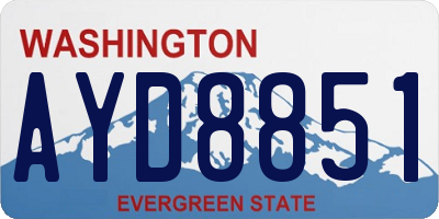 WA license plate AYD8851