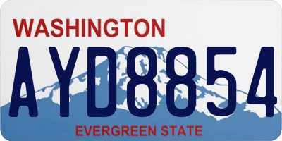 WA license plate AYD8854