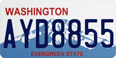 WA license plate AYD8855