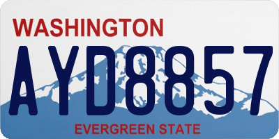 WA license plate AYD8857