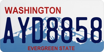 WA license plate AYD8858