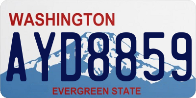 WA license plate AYD8859