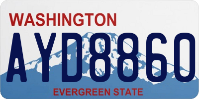 WA license plate AYD8860