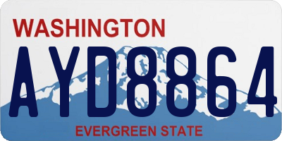 WA license plate AYD8864