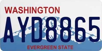 WA license plate AYD8865