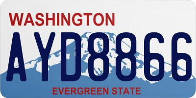 WA license plate AYD8866