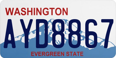 WA license plate AYD8867