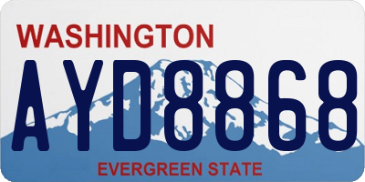 WA license plate AYD8868