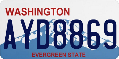WA license plate AYD8869