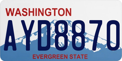 WA license plate AYD8870