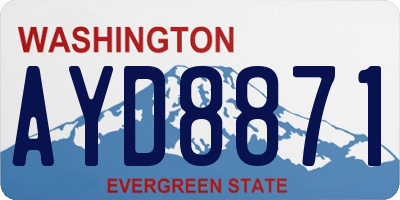 WA license plate AYD8871
