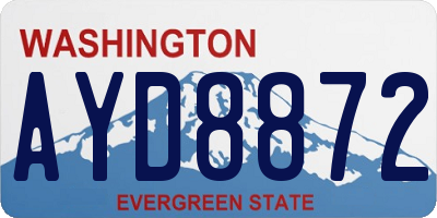 WA license plate AYD8872