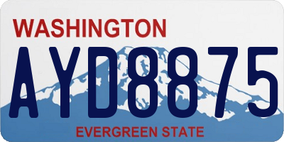 WA license plate AYD8875