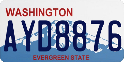 WA license plate AYD8876