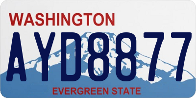 WA license plate AYD8877