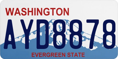WA license plate AYD8878
