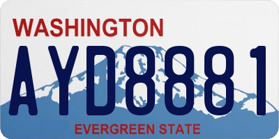 WA license plate AYD8881
