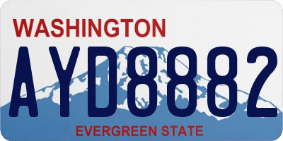 WA license plate AYD8882