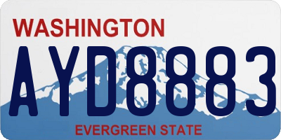 WA license plate AYD8883