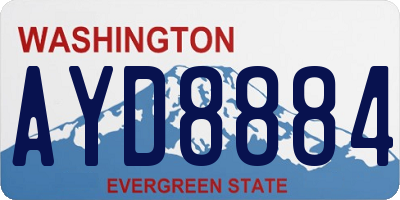 WA license plate AYD8884