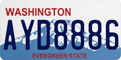 WA license plate AYD8886