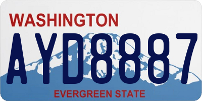 WA license plate AYD8887