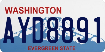 WA license plate AYD8891