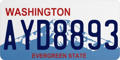 WA license plate AYD8893