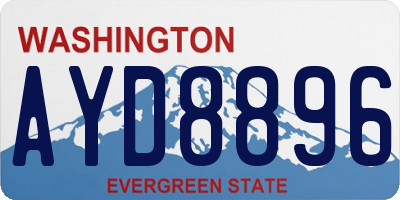 WA license plate AYD8896
