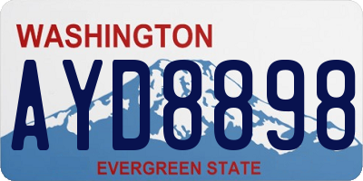 WA license plate AYD8898