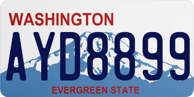 WA license plate AYD8899