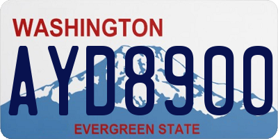 WA license plate AYD8900