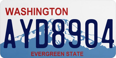 WA license plate AYD8904
