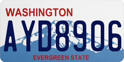 WA license plate AYD8906