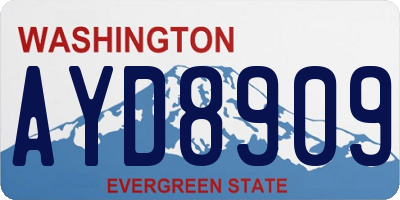 WA license plate AYD8909