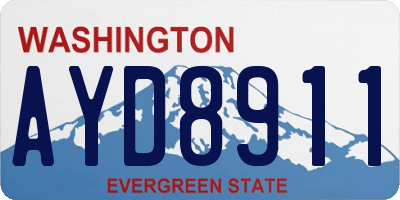 WA license plate AYD8911