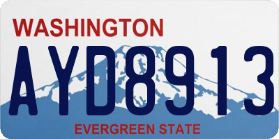 WA license plate AYD8913