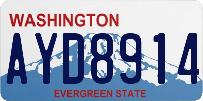 WA license plate AYD8914