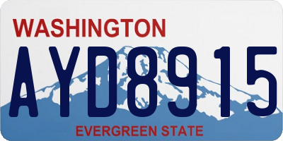 WA license plate AYD8915
