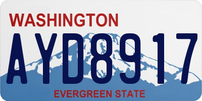 WA license plate AYD8917