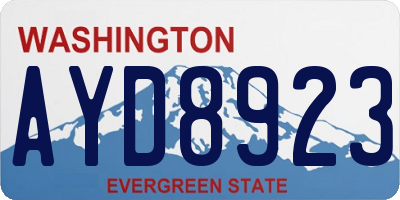 WA license plate AYD8923