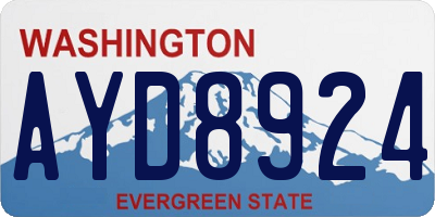 WA license plate AYD8924